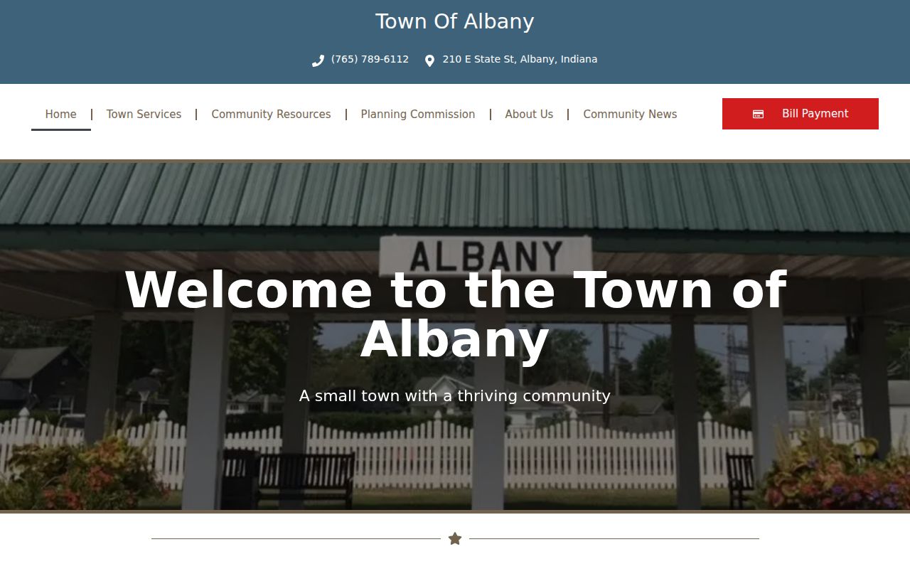 Official Albany Indiana municipal portal and town services