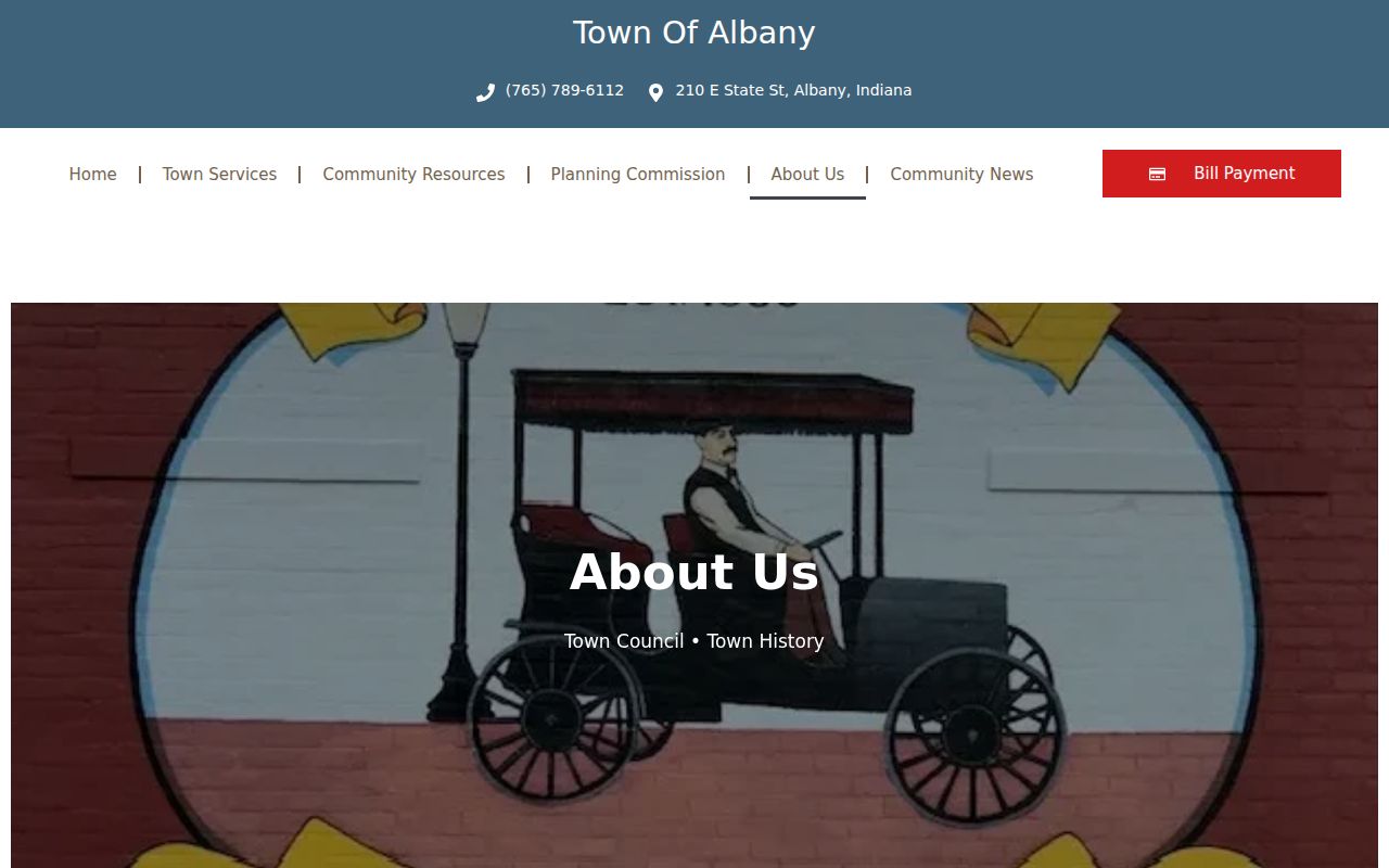 Albany Town Hall meeting and history information