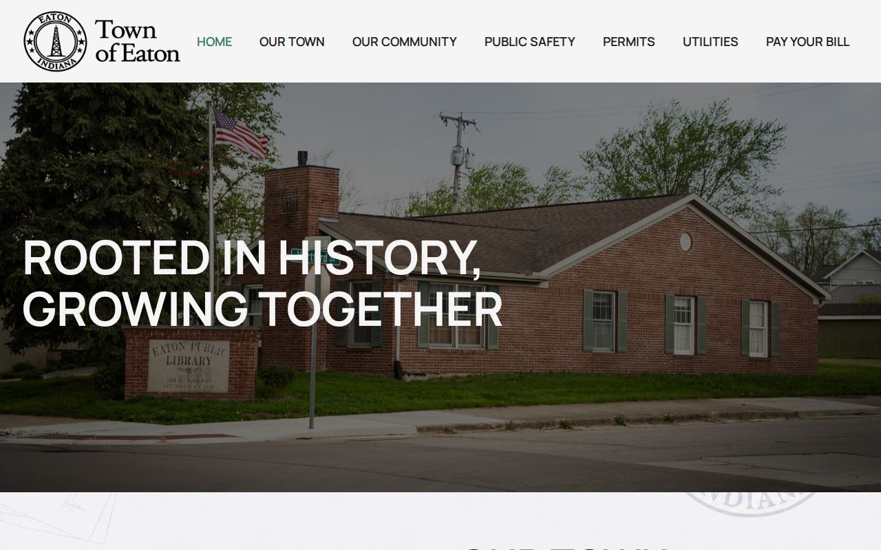 Official Eaton Indiana municipal portal and notices