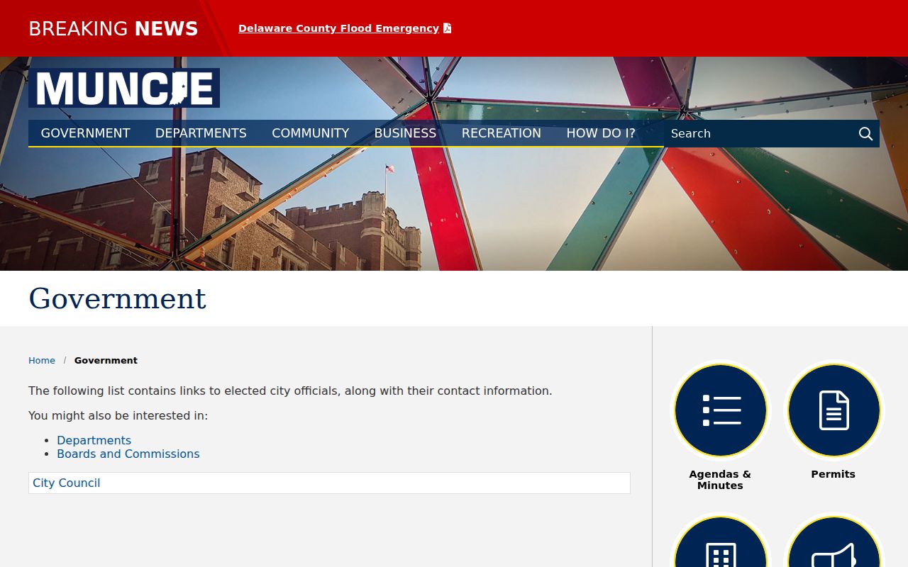 Delaware County Muncie court records at City Hall