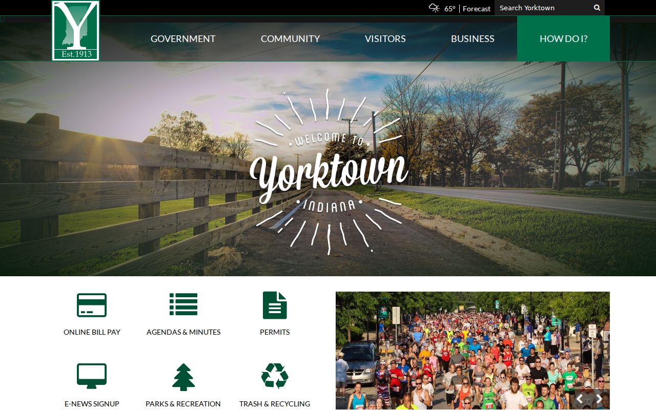 Official Yorktown municipal portal for town services and notices